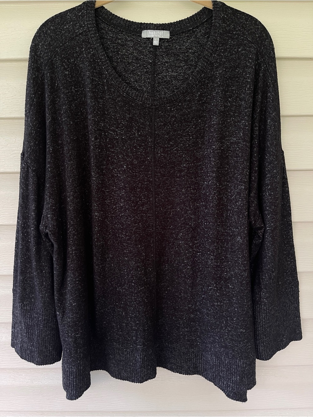 Habitat Women's Black Marled Sweater Size Large